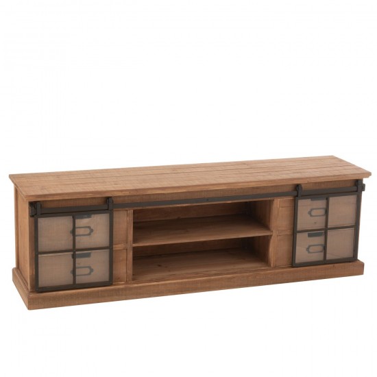 J-Line Mobile Porta Tv Mia Legno Di Abete Naturale.