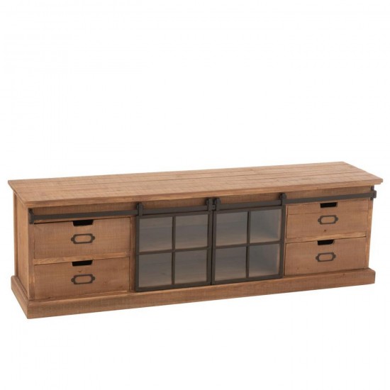 J Line Meuble Tv Mia Bois De Sapin Naturel L160xB37xH51 cm Jline 57488 by Jolipa 57488.