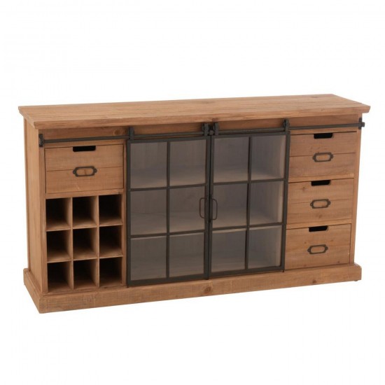 J Line Meuble Lia Mdf Naturel L148xB39xH82 cm Jline 57489 by Jolipa 57489.