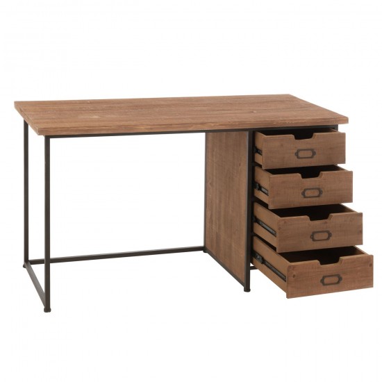 J Line Bureau Moa Mdf Naturel L140xB60xH77 cm Jline 57490 by Jolipa 57490.