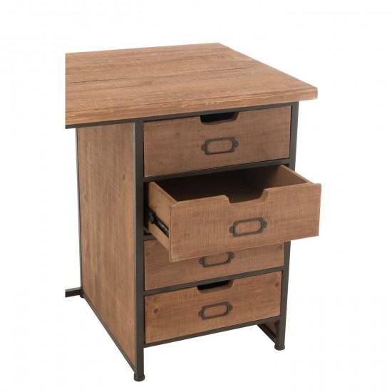 J-Line Scrivania Moa Mdf Naturale.