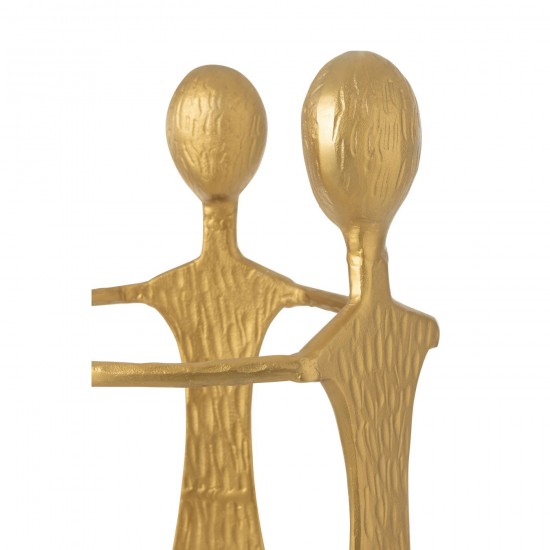 J-Line J Line figurines statuettes Jolipa Figurine 3 Men Aluminium Doré.