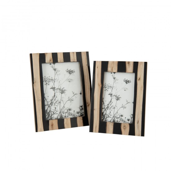 J-Line J Line Cadre photo simple Cadres photo simple Jolipa Cadre Photo Mdf Noir Doré Large.