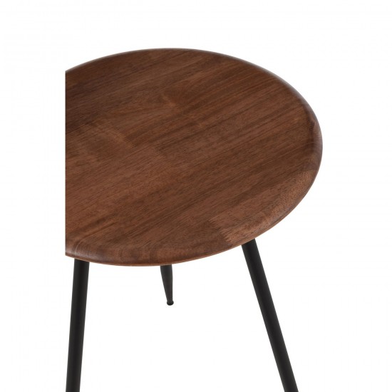 Jolipa Set De 2 Table Basse Neo Caoutchouc Naturel Noir.