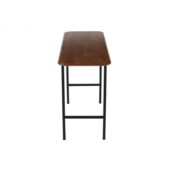 J-Line J Line tables de drapier murales Jolipa Console Neo Caoutchouc Naturel Noir.