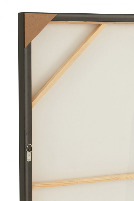 J-Line J Line tableaux peintures Jolipa Tableau Joy Bois De Pin Noir Blanc.