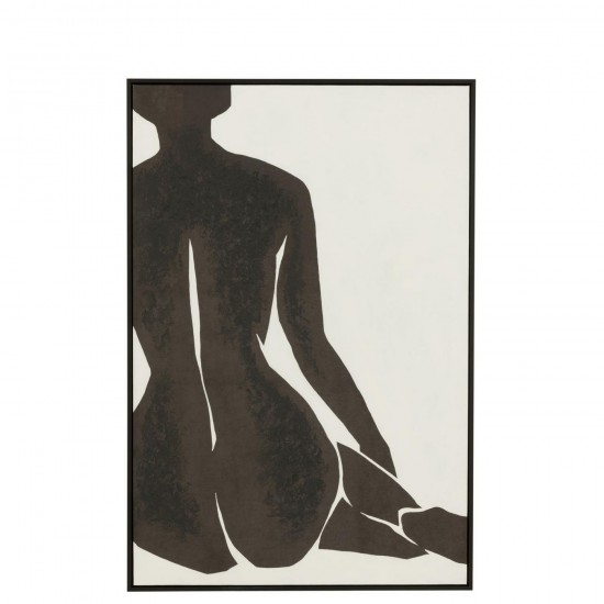 J Line Tableau Joy Bois De Pin Noir Blanc L83xB4xH123 cm Jline 57548 by Jolipa 57548.