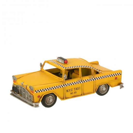 J Line Taxi Antique Métal Jaune Chaud L28xB13xH11 cm Jline 57556 by Jolipa 57556.