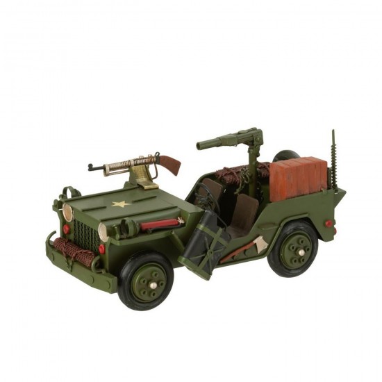 J Line 4X4 Antique Métal Vert Kaki L26xB13xH14 cm Jline 57561 by Jolipa 57561.