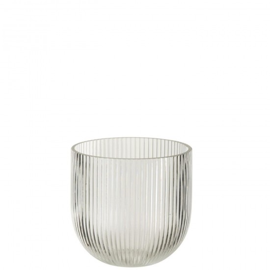 J Line Vase Ligné Verre Transparent Small L15xB15xH15 cm Jline 57570 by Jolipa 57570.