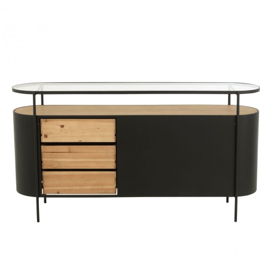 Jolipa Meuble Ovy Fer Naturel Noir.