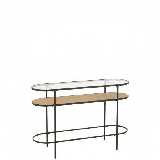 J Line Console Fer Naturel Noir L120xB36xH75 cm Jline 57586 by Jolipa 57586.