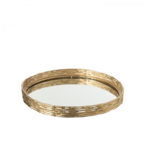 J Line Plateau Aluminium Doré L47xB47xH6 cm Jline 57594 by Jolipa 57594.