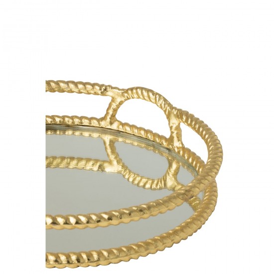 J-Line J Line Plateau de service plateaux de service Jolipa Plateau Aluminium Doré.