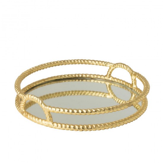 J Line Plateau Aluminium Doré L39xB39xH8 cm Jline 57620 by Jolipa 57620.