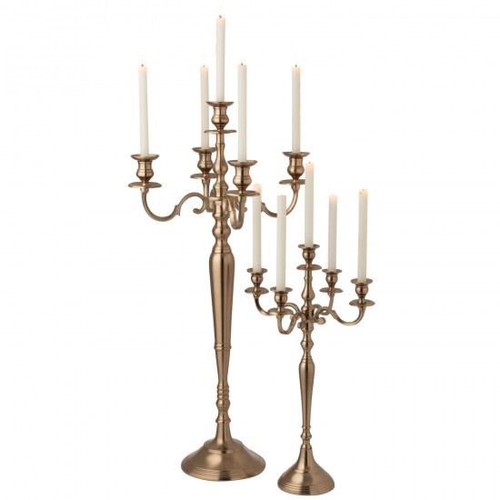 J-Line J Line chandeliers candélabres Jolipa Chandelier Aluminium Rose Doré Large.