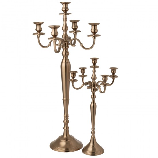 Jolipa Chandelier Aluminium Rose Doré Large.