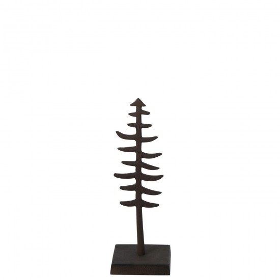 J Line Sapin De Noël Aluminium Marron Foncé Small L11xB8xH37 cm Jline 57646 by Jolipa 57646.