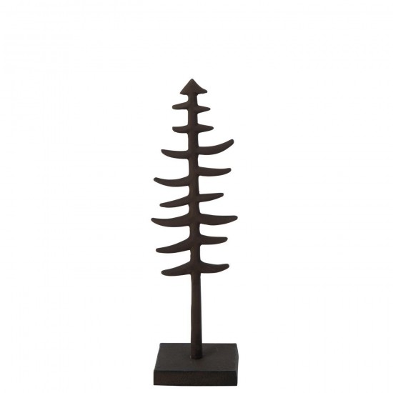 J Line Sapin De Noël Aluminium Marron Foncé Large L10xB8xH30 cm Jline 57647 by Jolipa 57647.