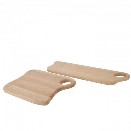 J-Line J Line planches à découper Jolipa Planche À Découper Nam Irrégulier Bois De Frêne Naturel Large.