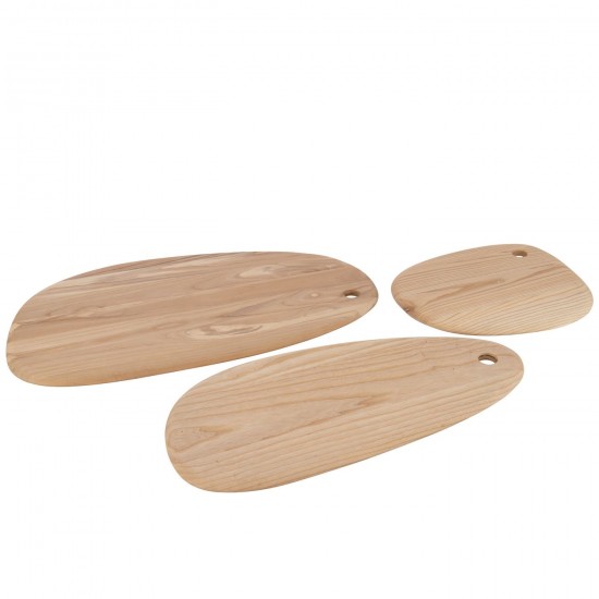 J-Line J Line planches à découper Jolipa Planche À Découper Sol Bois De Frêne Naturel Large.