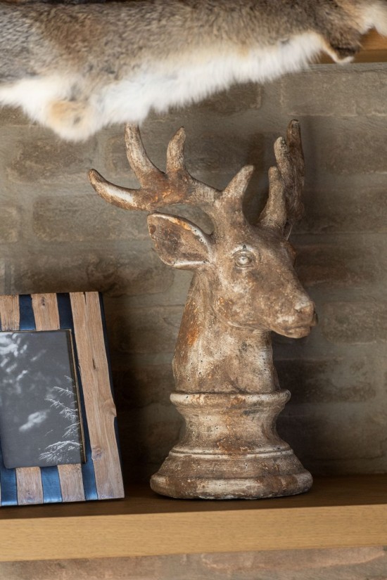 Jolipa Cerf Polyrésine Taupe Large.