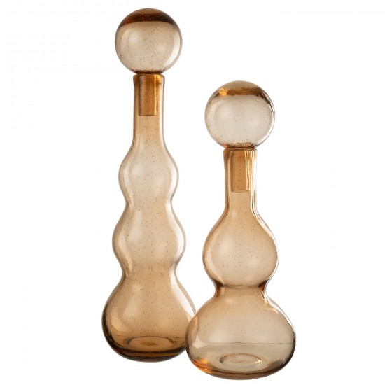 J-Line J Line bouteilles Jolipa Flacon Bouchon Carol Verre Caramel Large.