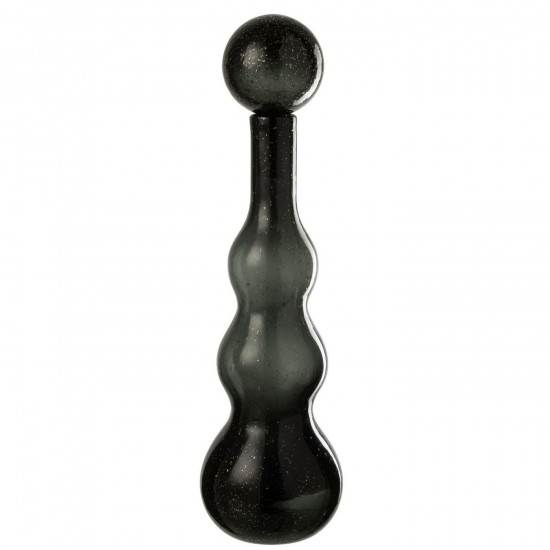 J Line Flacon Bouchon Carol Verre Noir Large L15xB15xH52 cm Jline 58063 by Jolipa 58063.