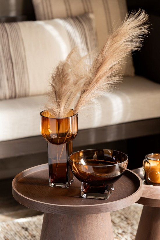 Jolipa Vase Carol Verre Marron Small.