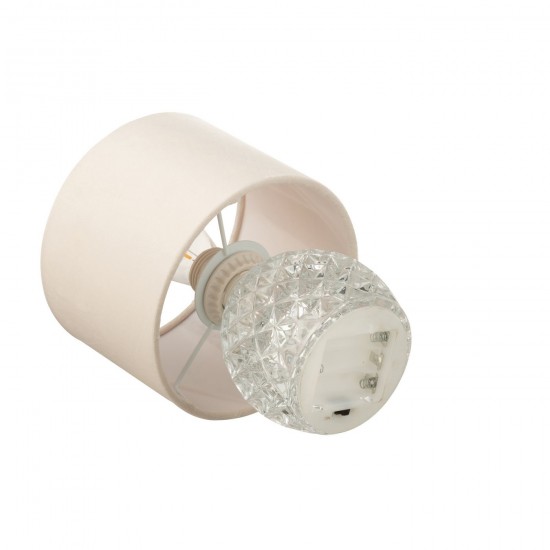 Jolipa Lampe De Table Verre Led Transparent.