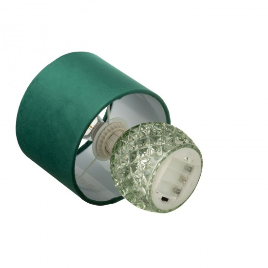 Jolipa Lampe De Table Verre Led Vert Clair.