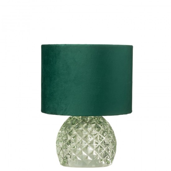 J Line Lampe De Table Verre Led Vert Clair L17xB17xH23 cm Jline 58216 by Jolipa 58216.