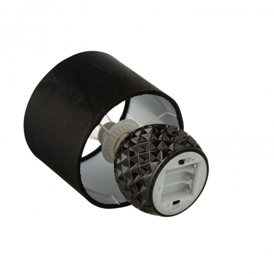 Jolipa Lampe De Table Verre Led Noir.