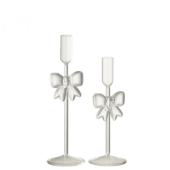 J Line Set De 2 Chandelier Verre Transparent L8xB8xH23 cm Jline 58219 by Jolipa 58219.