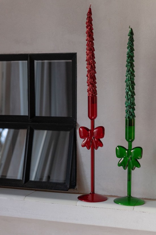 Jolipa Set De 2 Chandelier Verre Rouge Foncé.