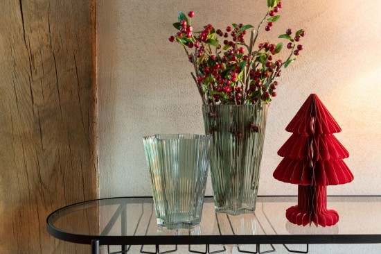 Jolipa Vase Verre Gris Vert Large.