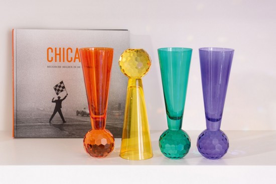 Jolipa Verre À Champagne Balle Verre Jaune Orange Assortiment De 3.