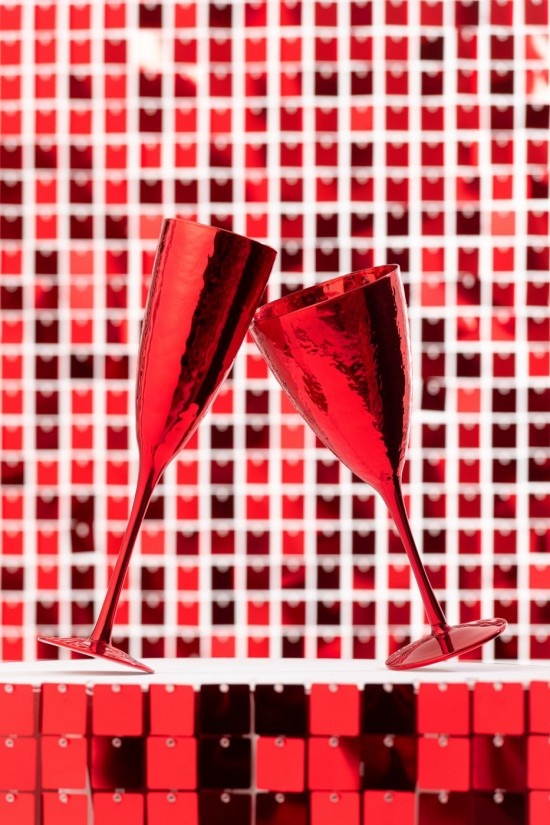 Jolipa Verre À Vin Miroir Verre Rouge.