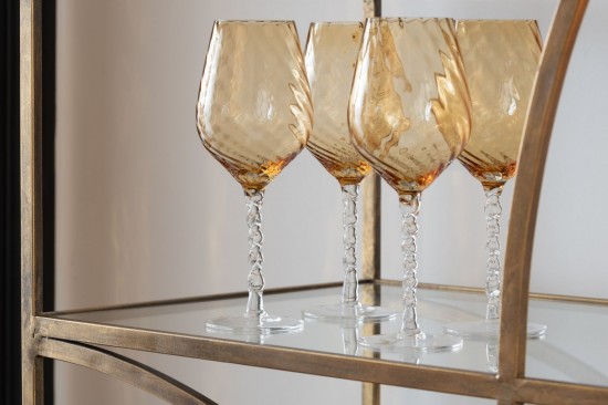 Jolipa Verre À Vin Ligné Verre Caramel.