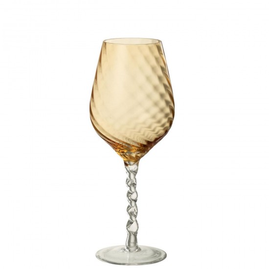 J Line Verre À Vin Ligné Verre Caramel L7xB9xH23 cm Jline 58378 by Jolipa 58378 Prix par pièce.