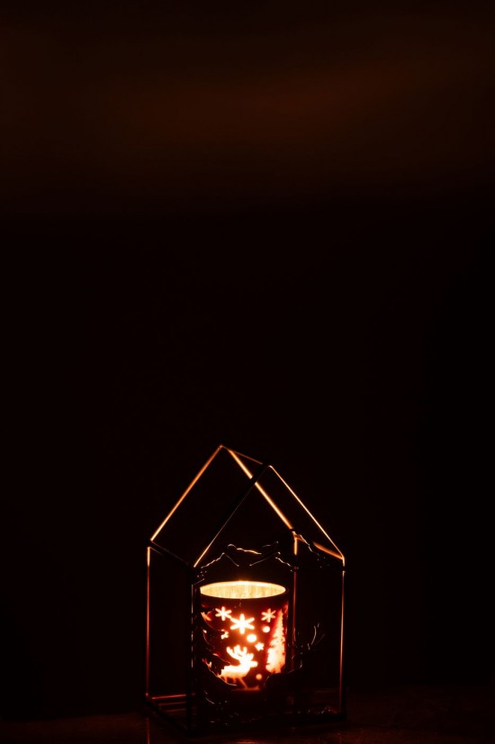 J-Line J Line photophores Jolipa Photophore Maison 1 Verre Fer Rouille Marron.