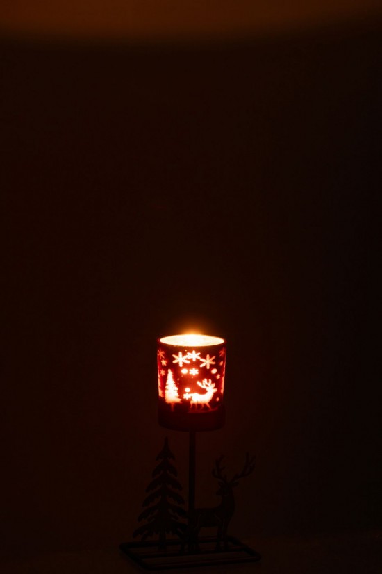 J-Line J Line photophores Jolipa Photophore Hiver Fer Rouille Marron.