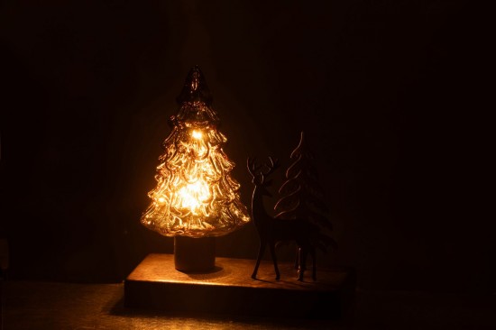 J-Line J Line hivers Jolipa Arbre Led Hiver Fer Rouille Marron.