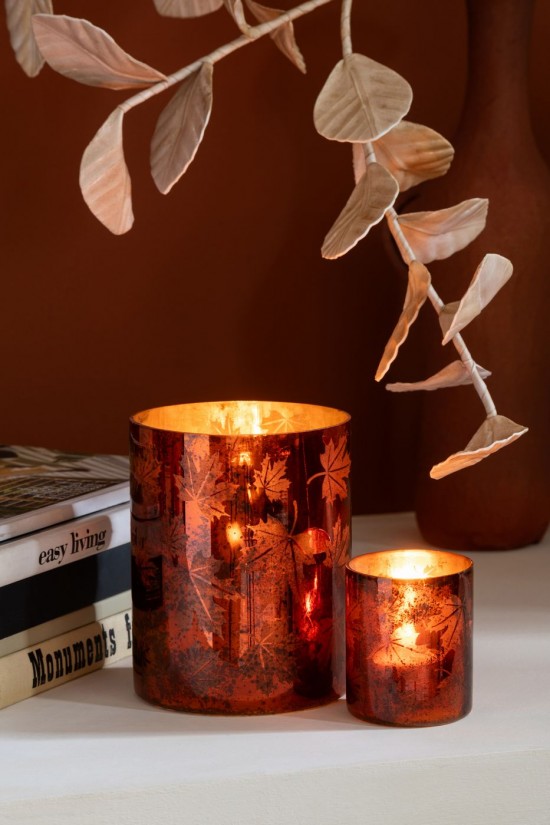 Jolipa Chandelier Verre Rouille Small.