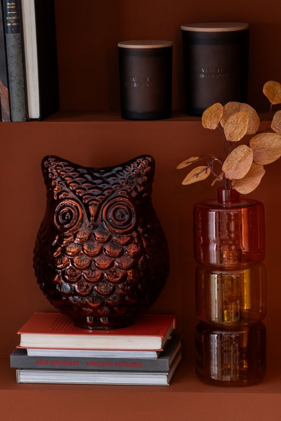 Jolipa Hibou Verre Rouille.