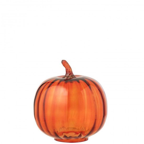 J Line Citrouille Verre Orange Foncé Small L19xB19xH21 cm Jline 58586 by Jolipa 58586.