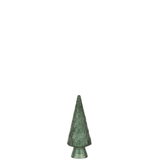 J Line Sapin De Noël Cône Verre Vert Foncé Small L13xB13xH34 cm Jline 58625 by Jolipa 58625.