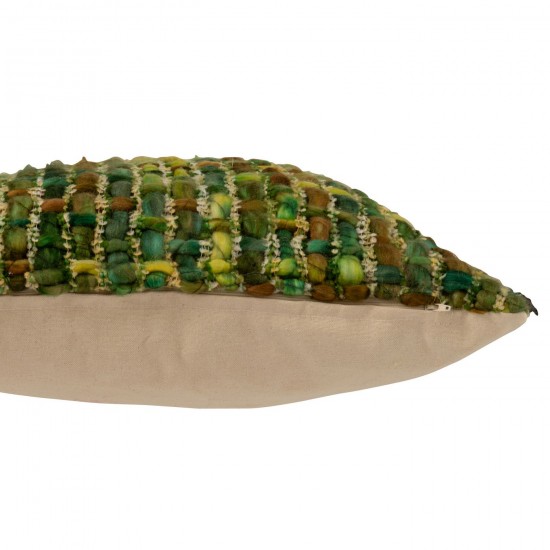 J-Line J Line coussins Jolipa Coussin Tricoté Acrylique Vert.