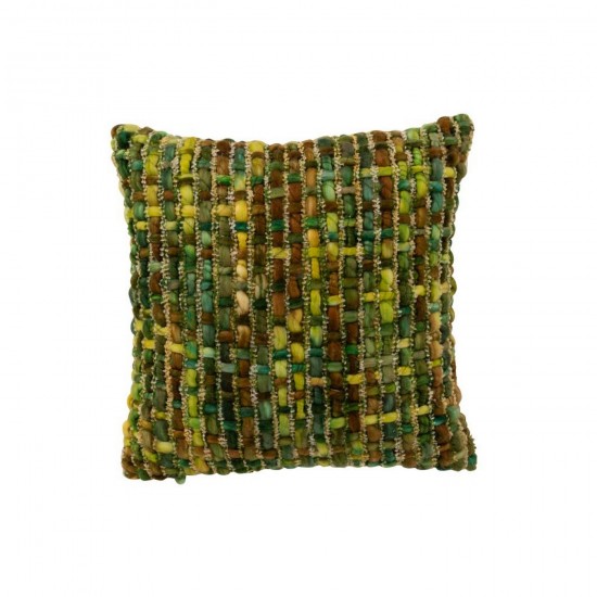 J Line Coussin Tricoté Acrylique Vert L50xB50xH15 cm Jline 58664 by Jolipa 58664.