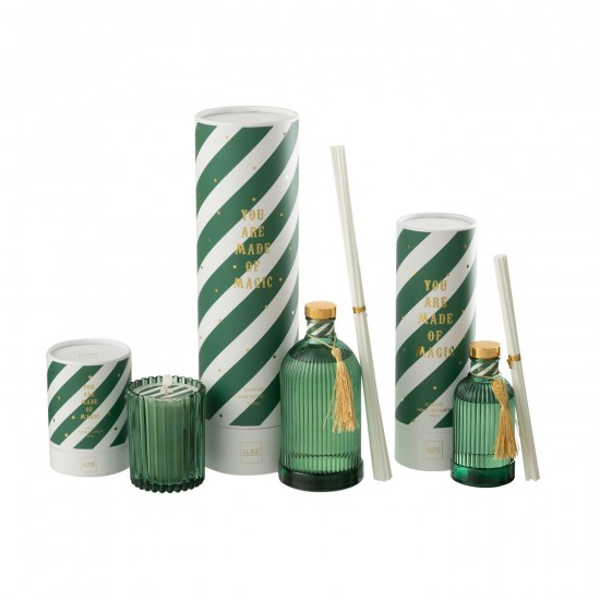 Jolipa Diffuseur À Batons Magic Huile Parfumée Blanc Vert Foncé Large.